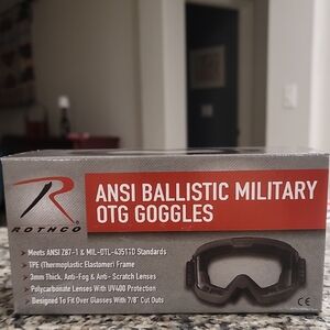 Rothco Black ANSI Ballistic Military OTG Goggles